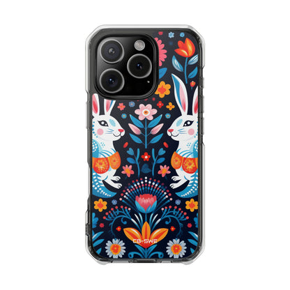 Bunnies Hop Flowers iPhone Case - Impact