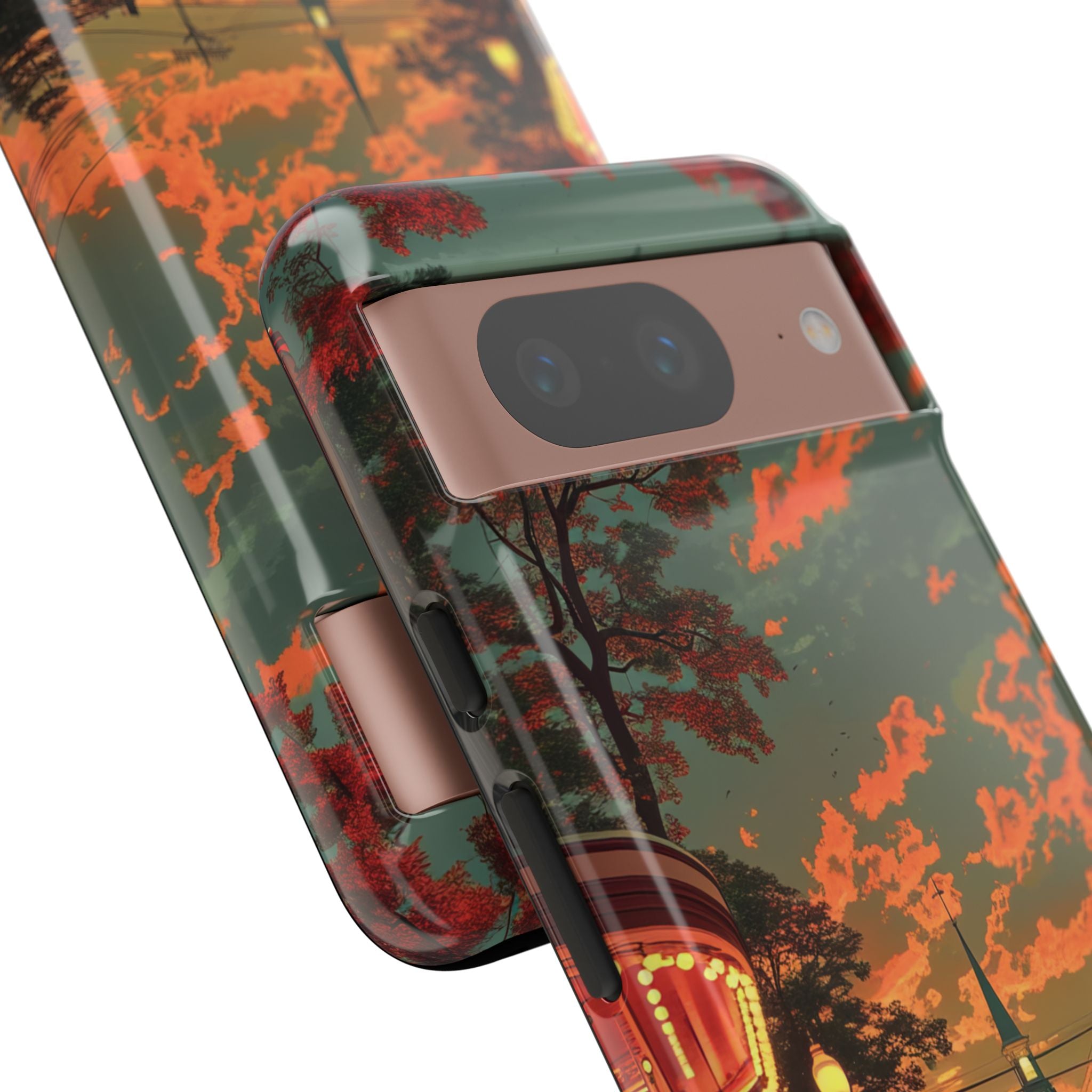 Mid-Century Nostalgia Streetscape Google Pixel 8 - Tough Phone Case