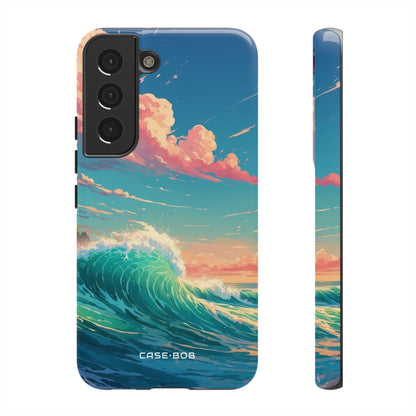 Turquoise Curl Samsung S22 Case - Tough