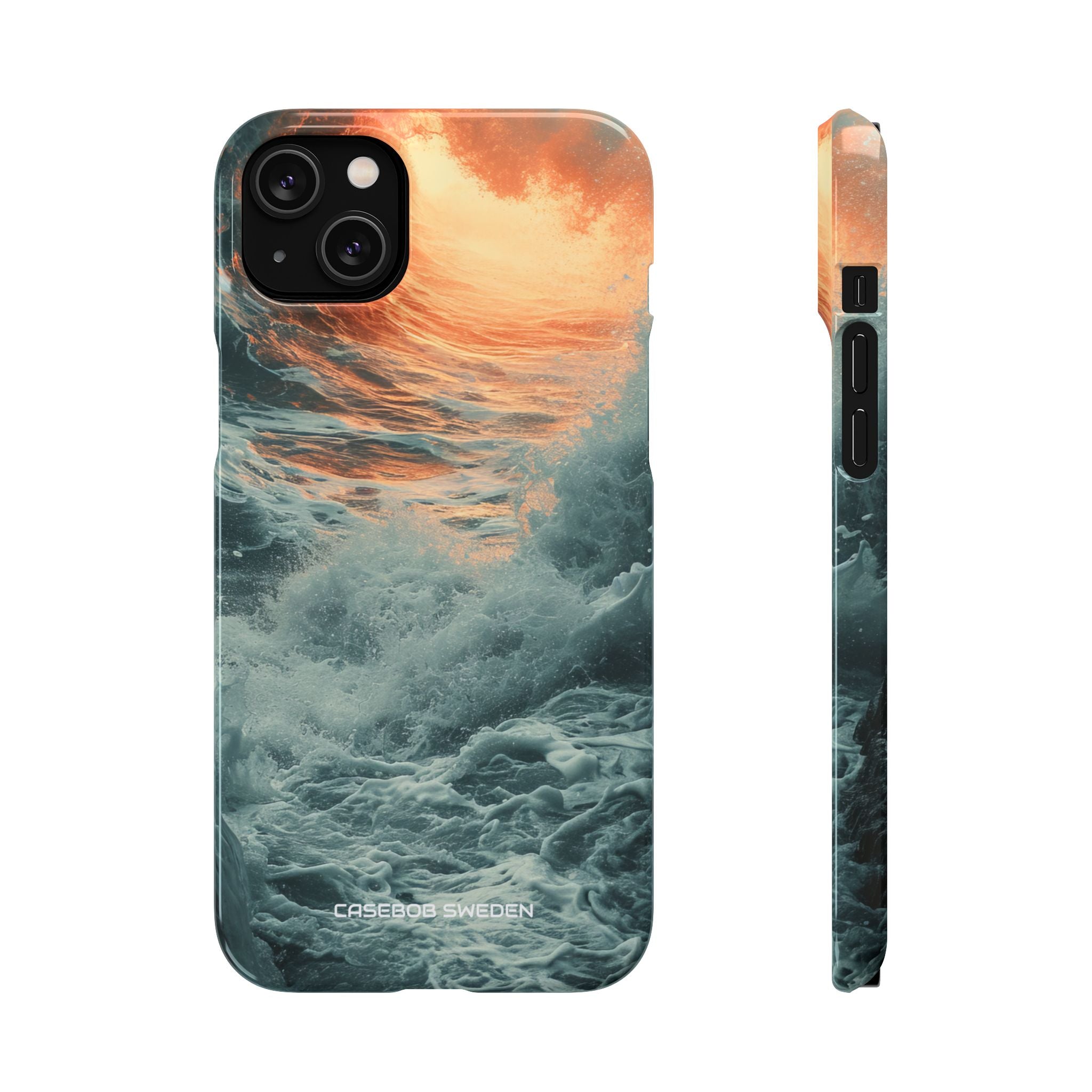 Fiery Wave Power - Slim iPhone 14 Phone Case