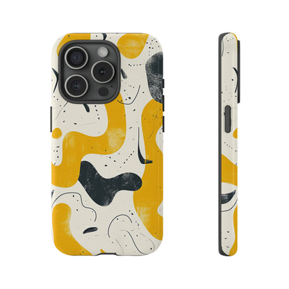 Yellow Linear Harmony - Protective Phone Case