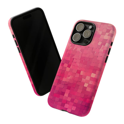 Pink Transition Squares - Protective Phone Case