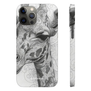 Monochrome Giraffe | Slim Phone Case for iPhone