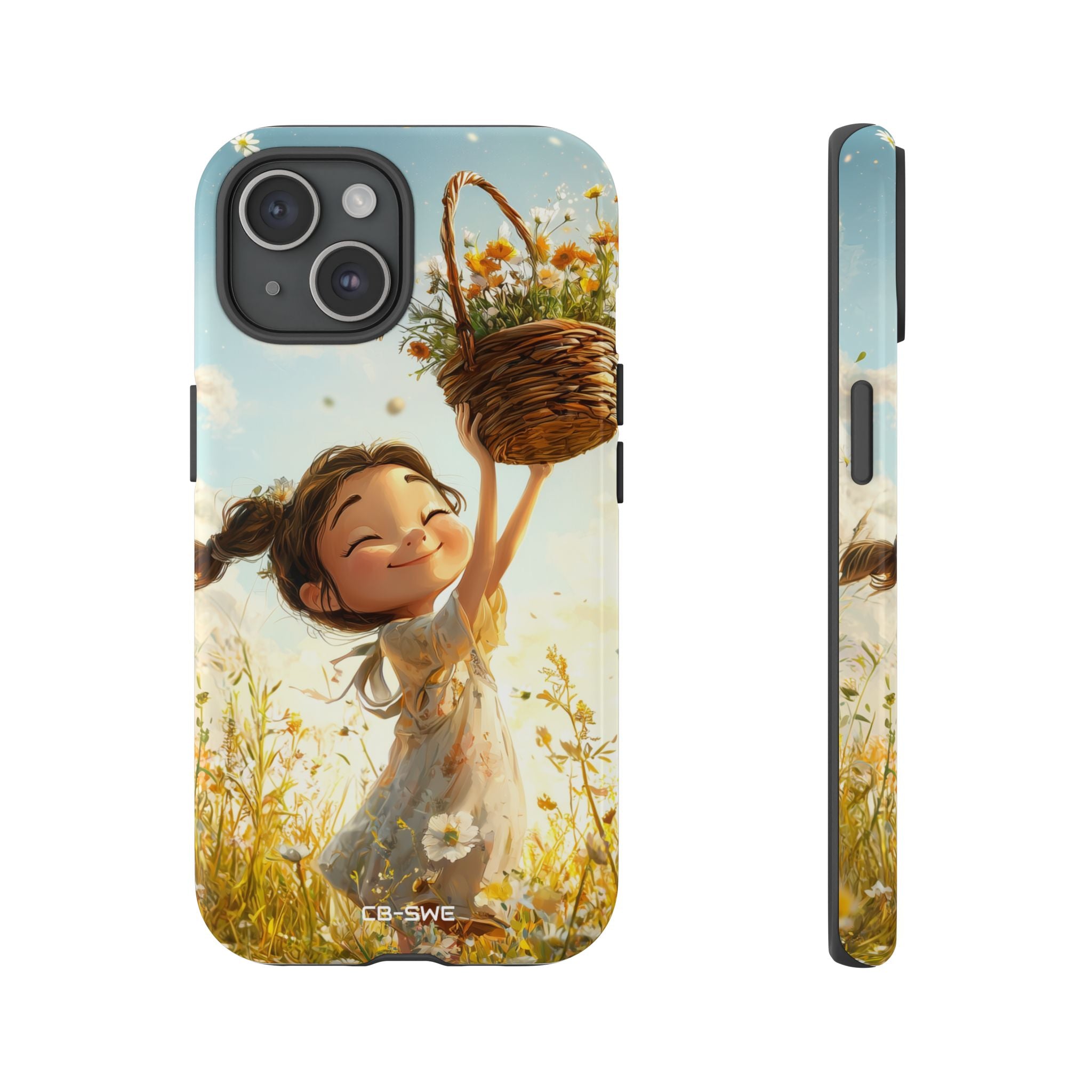 Joyful Girl Leaps - iPhone Case