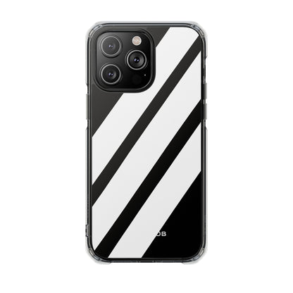 Diagonal Bands Noir iPhone 14 Pro Max Case - Impact