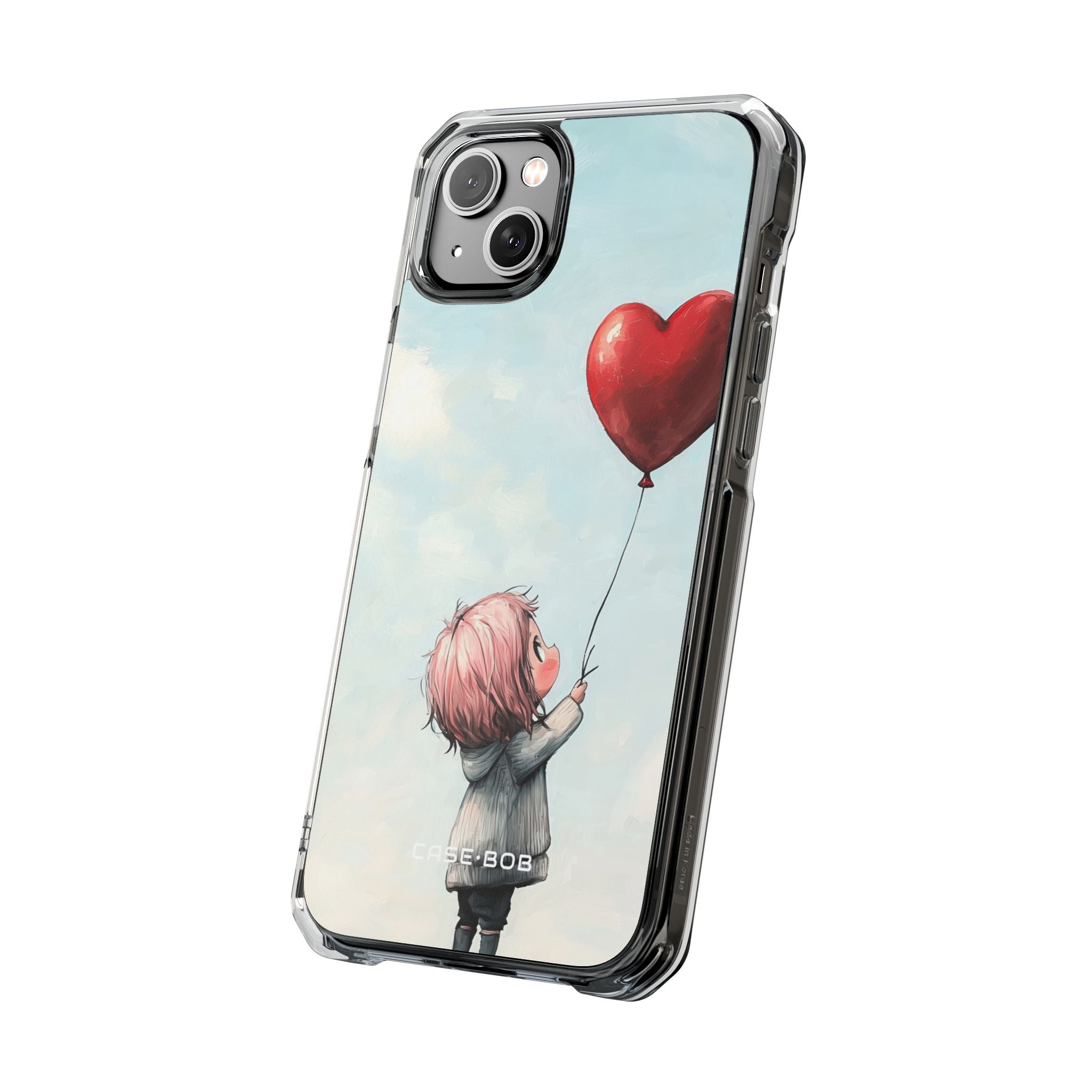 Heart Balloon Glow iPhone 14 Plus Case - Impact