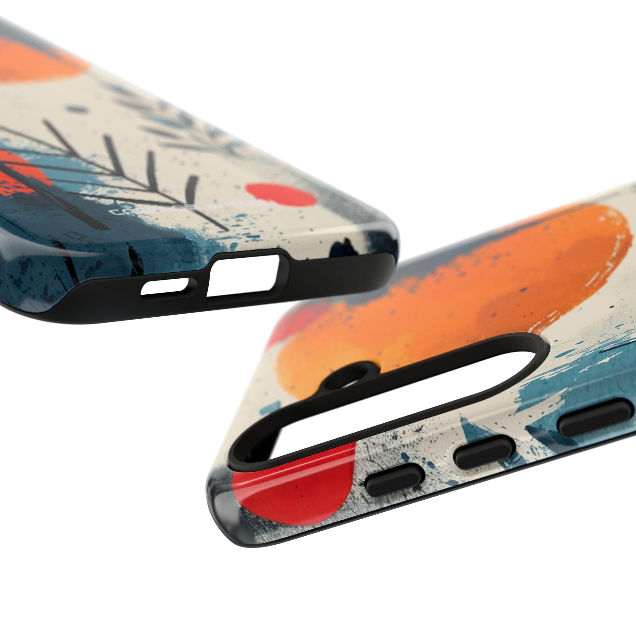 Orange Blue Splash - Tough Samsung S24 Phone Case