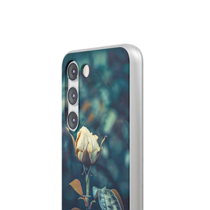 Teal Rosebud Serenade | Flexible Phone Case for Samsung Galaxy