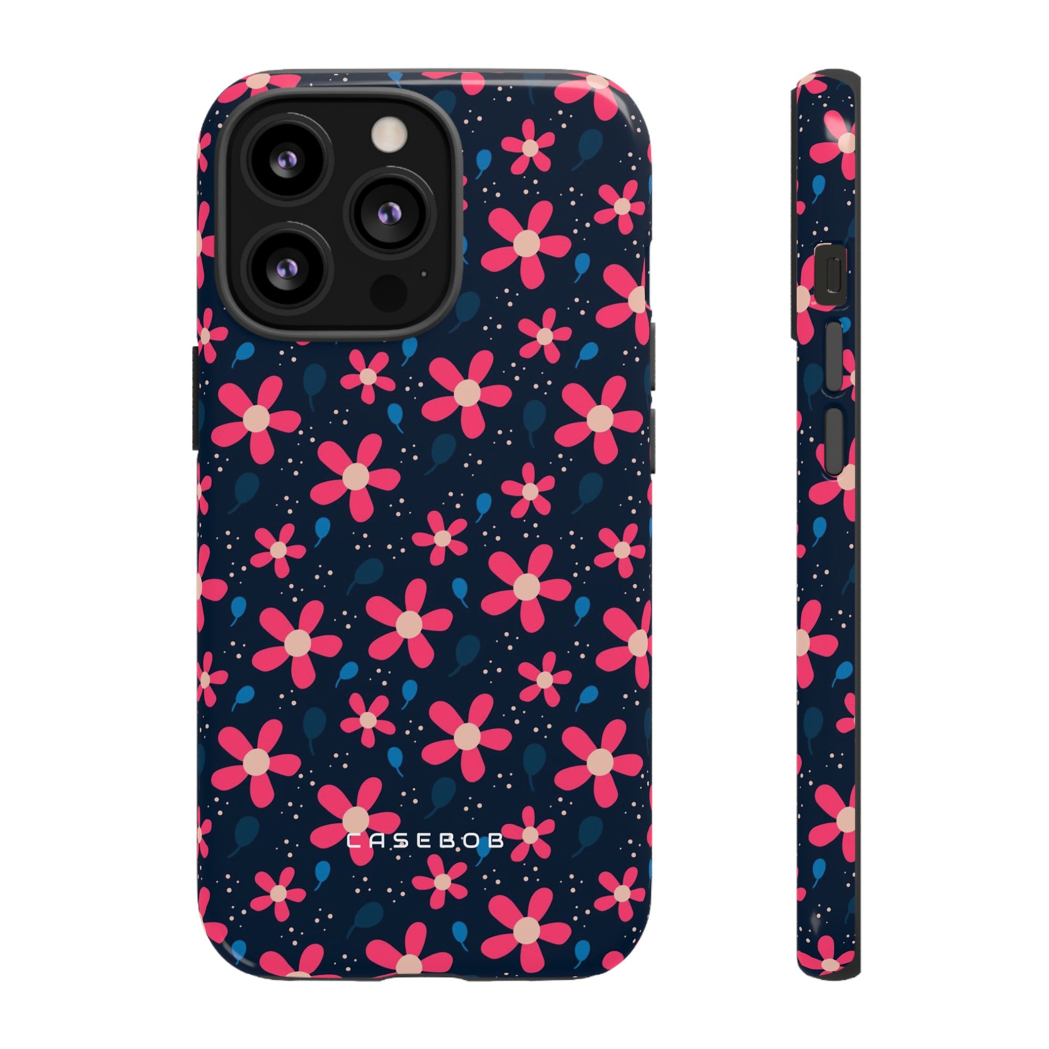 Pink Flower Pattern - Protective Phone Case