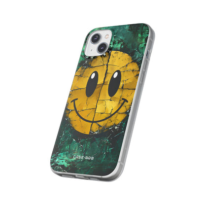 Cracked Smiley iPhone 14 Plus Case - Soft