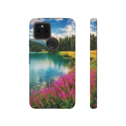 Azure Alpine Lake Phone Case - Protective Phone Case