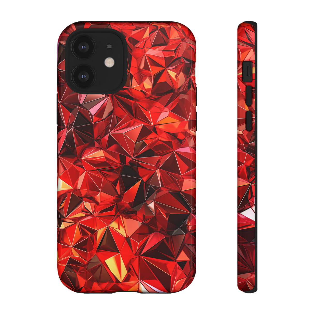 Geometric Red Fusion - Protective Phone Case