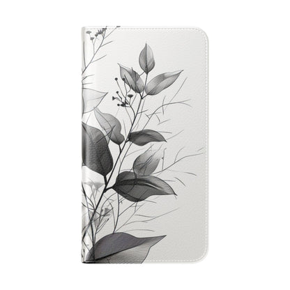 Silver Leaves - Samsung S23+ Case - Lompakko