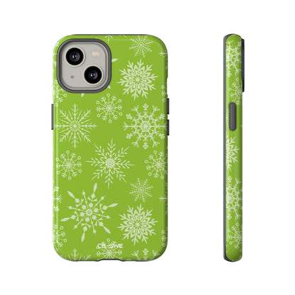 Snowflakes Dance Playfully - iPhone Case