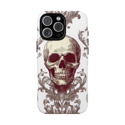 Gothic Skulls and Ornate Foliage iPhone 16 | Tough+ Phone Case