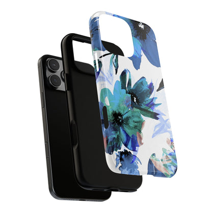 Blue Blossom Radiance iPhone 16 Pro Max Case - Tough