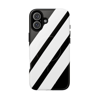 Diagonal Bands Noir iPhone 16 Plus Case - Tough+