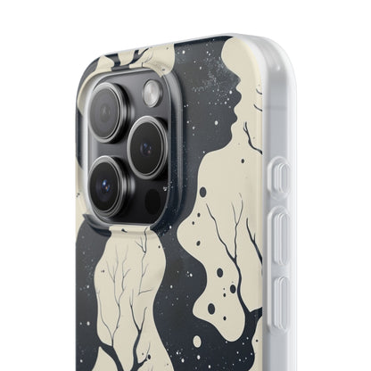 Organic Fluid Silhouettes with Cosmic Depth iPhone 15 - Flexi Phone Case