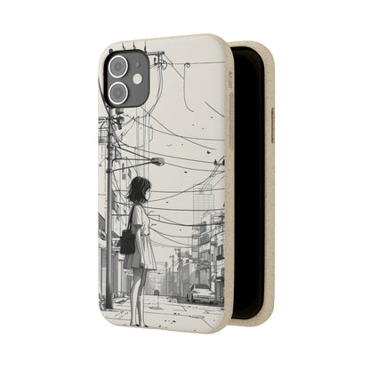 Urban Solitude Sketch | Biodegradable Phone Case