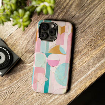 Deco Pink Geometric Fusion - Protective Phone Case