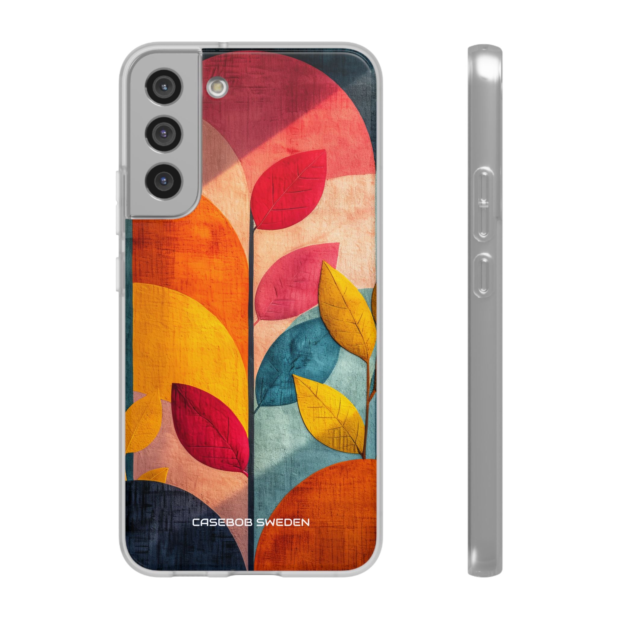 Abstract Orange Blue Design - Flexi Samsung S22 Phone Case