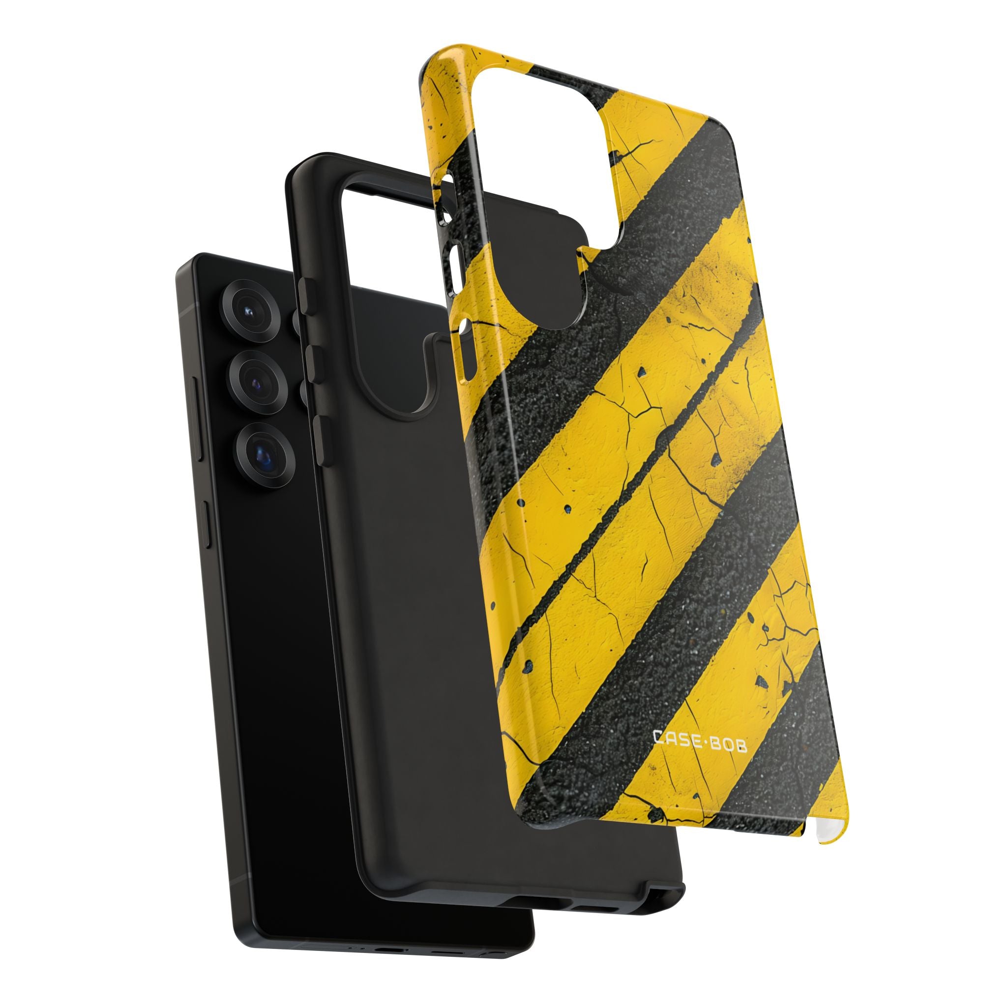Yellow Stripe Distress Samsung S25 Ultra Case - Tough