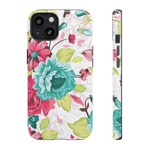 Vintage Flowers Pattern iPhone case - Protective Phone Case