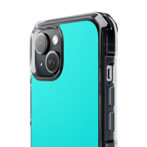 Fluorescent Blue | Phone Case for iPhone (Clear Impact Case - Magnetic)