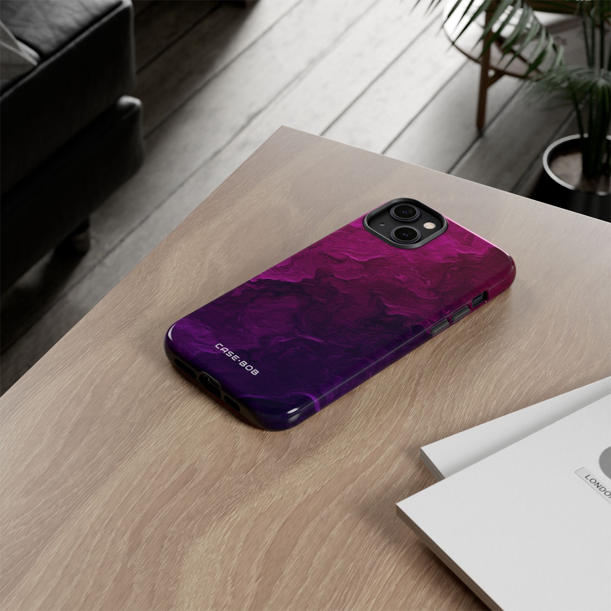Violet Swirl iPhone 14 Plus Case - Tough