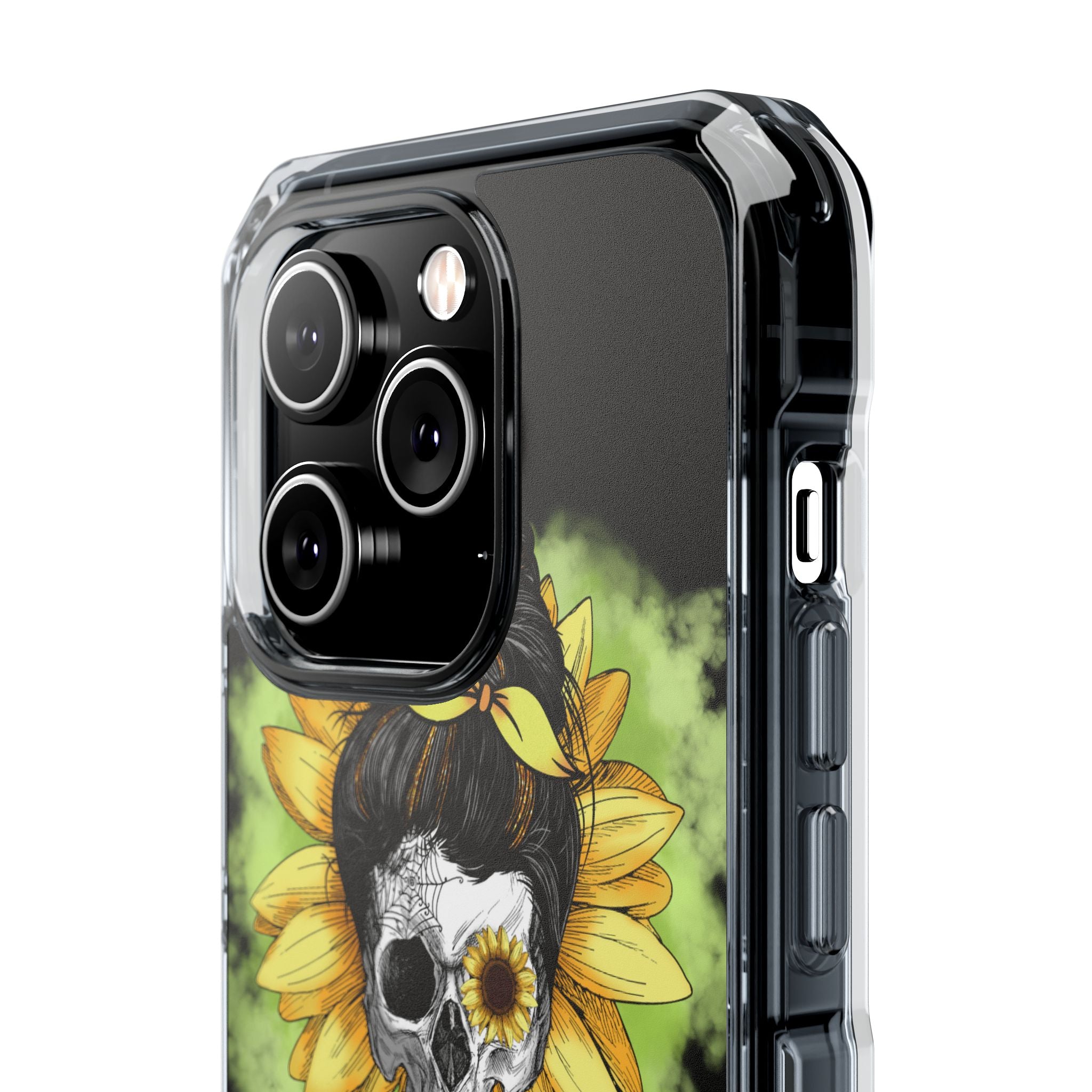 Sunflower Skull Fusion iPhone Case - Impact