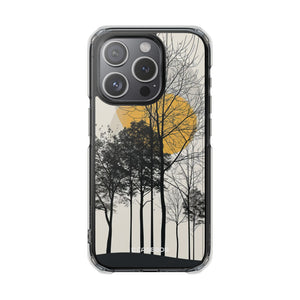 Minimalist Nature Harmony - Phone Case for iPhone (Clear Impact - Magnetic)