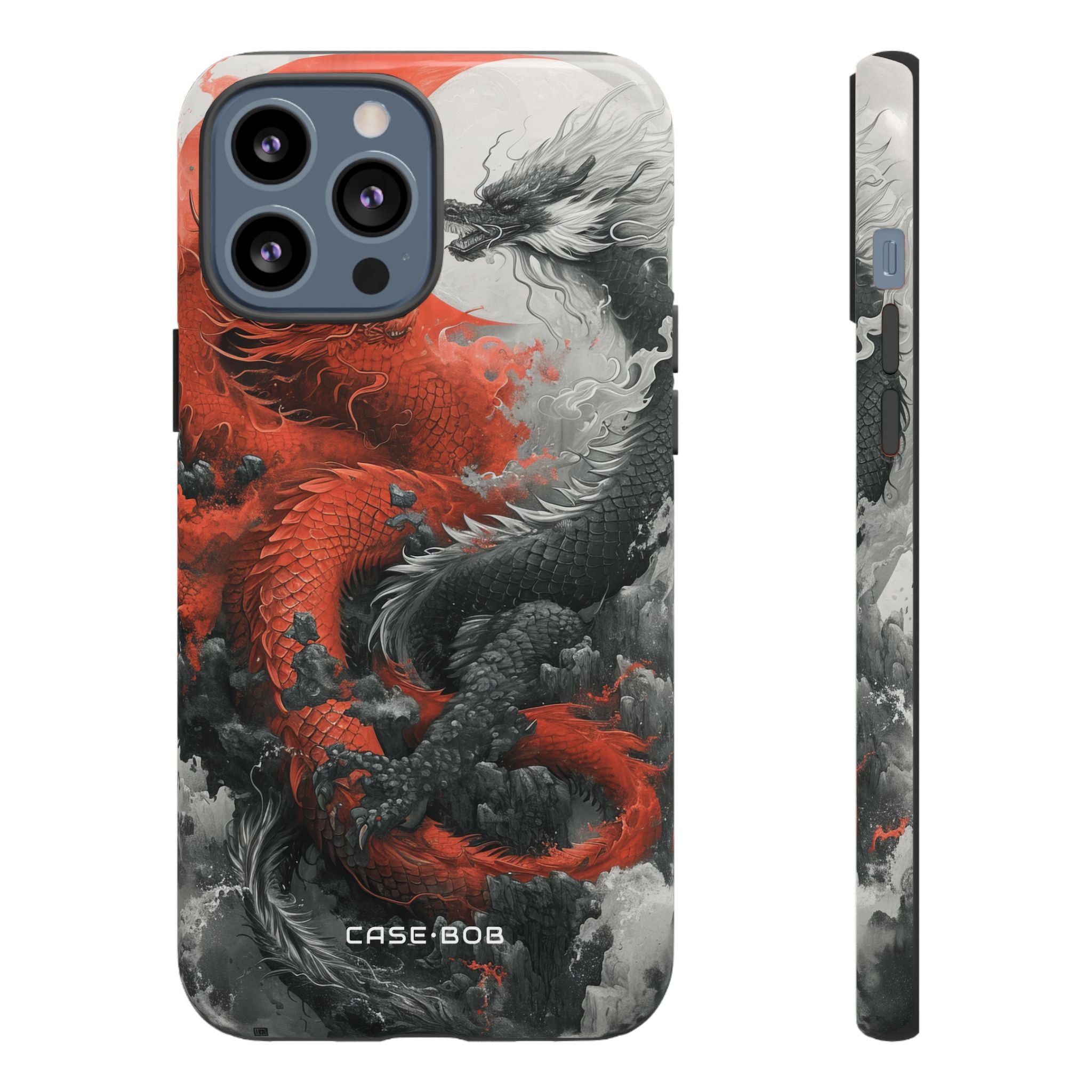 Twin Dragons Crimson iPhone 13 Pro Max Case - Tough