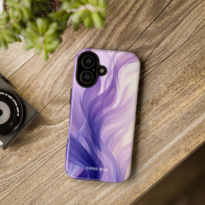 Purple Ribbon Waves iPhone 16 Plus Case - Tough