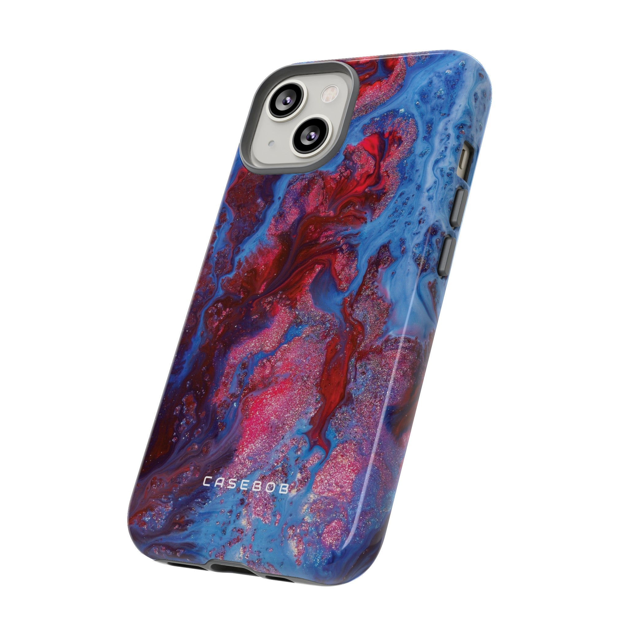 Deep Red Ink Art Phone Case - Protective Phone Case