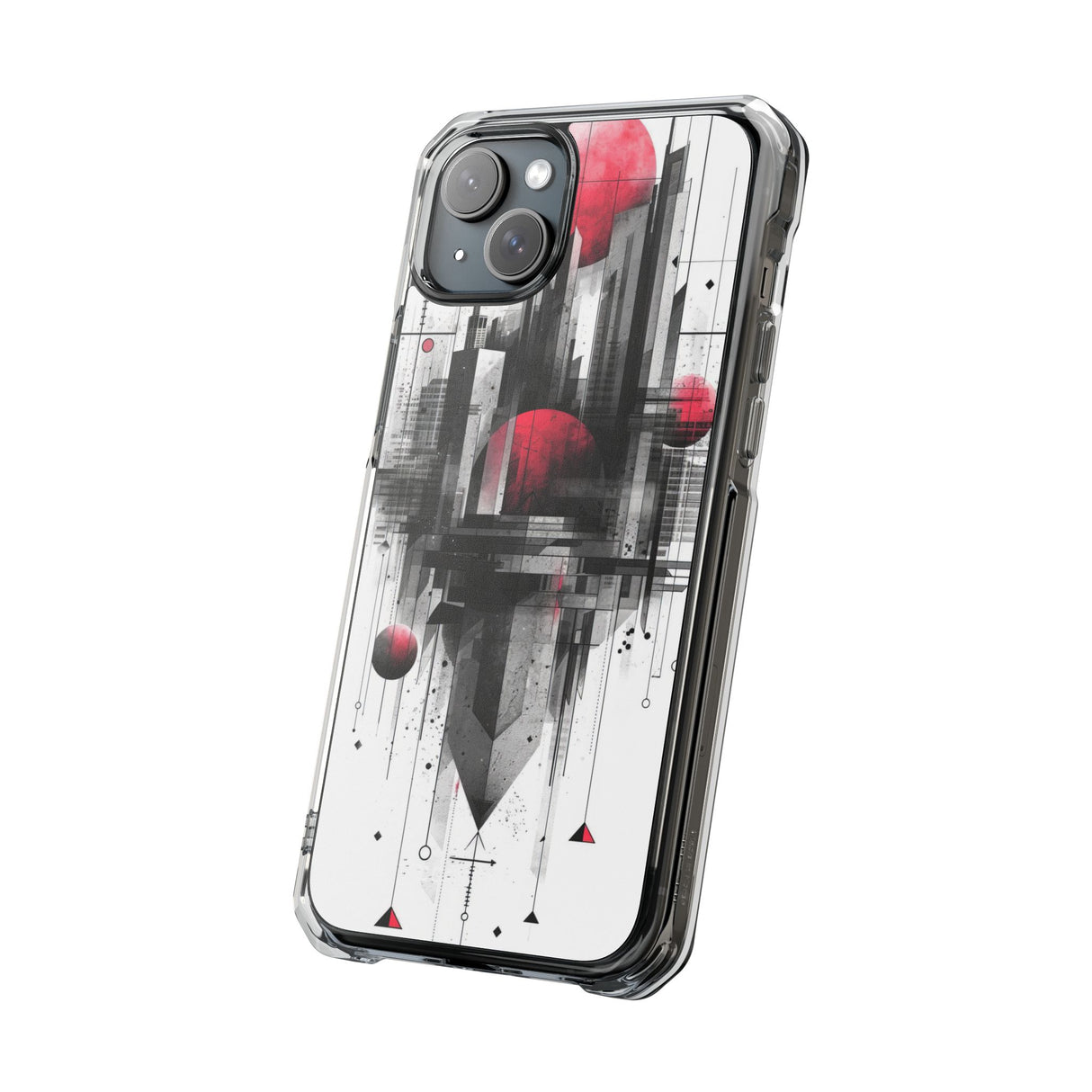 Cyber Gridscape - Phone Case for iPhone (Clear Impact - Magnetic)