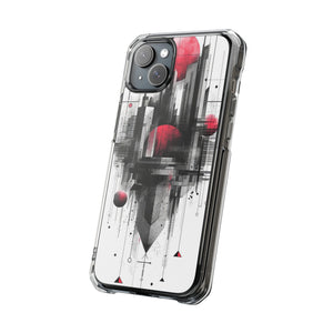 Cyber Gridscape - Phone Case for iPhone (Clear Impact - Magnetic)