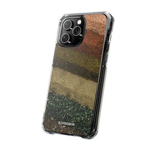 Erdton-Muster | Handyhülle für iPhone (Clear Impact Case – magnetisch)