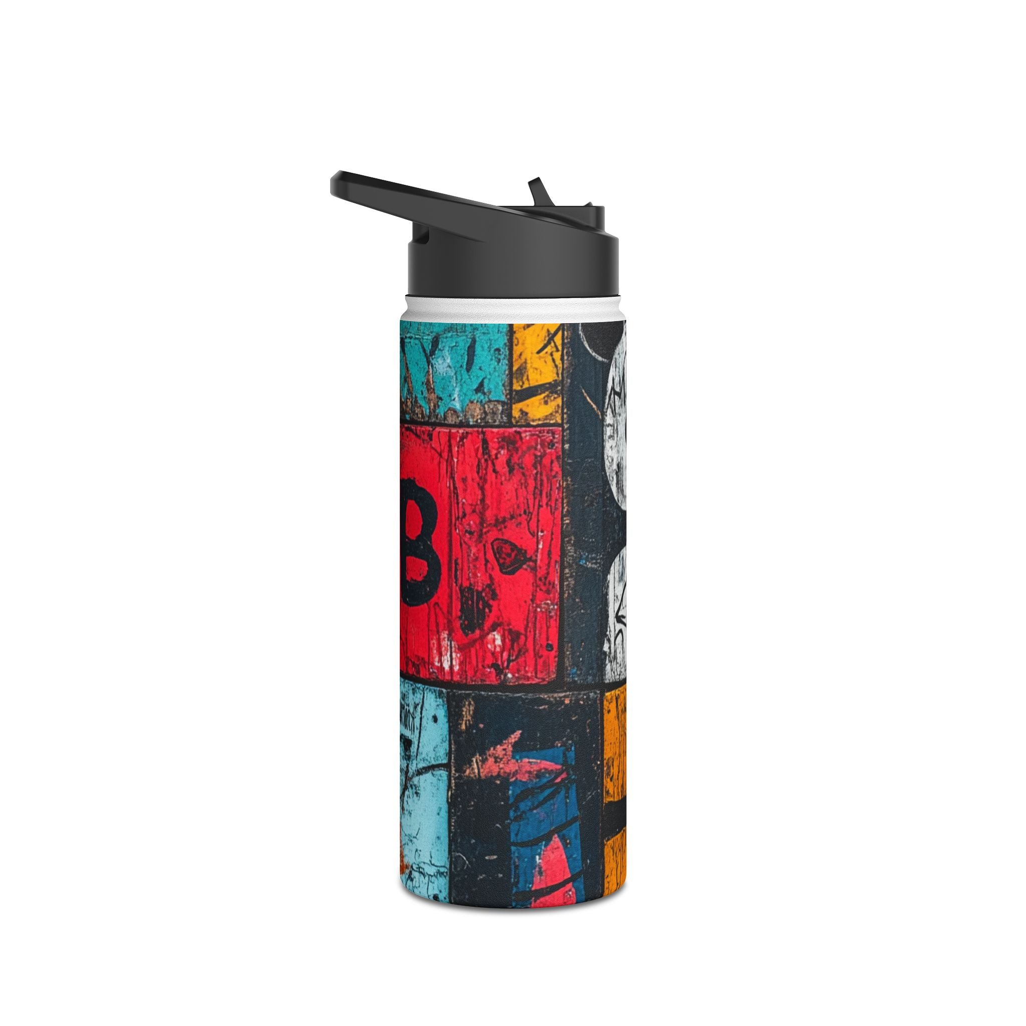 White Orb Graffiti - Ruostumattomasta teräksestä valmistettu vesipullo