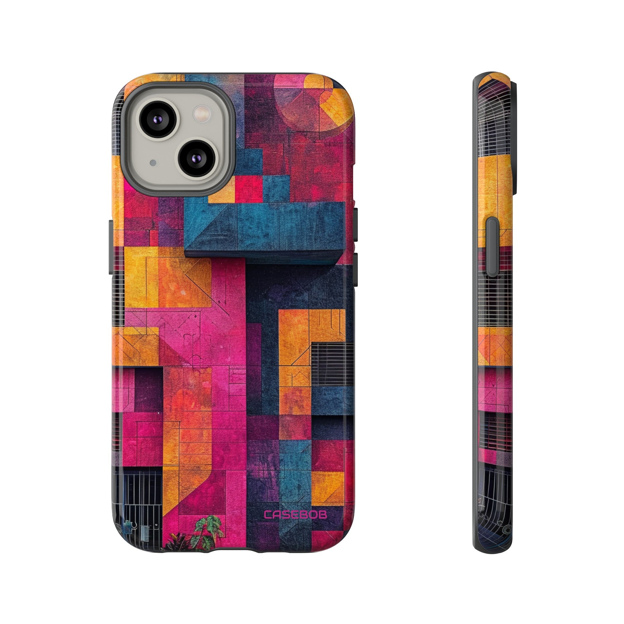 Electric Geometric Vibes - Protective Phone Case