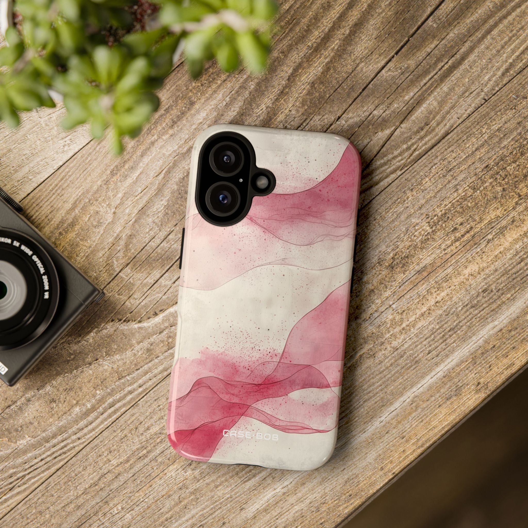 Crimson Waves iPhone 16 Pro Case - Tough