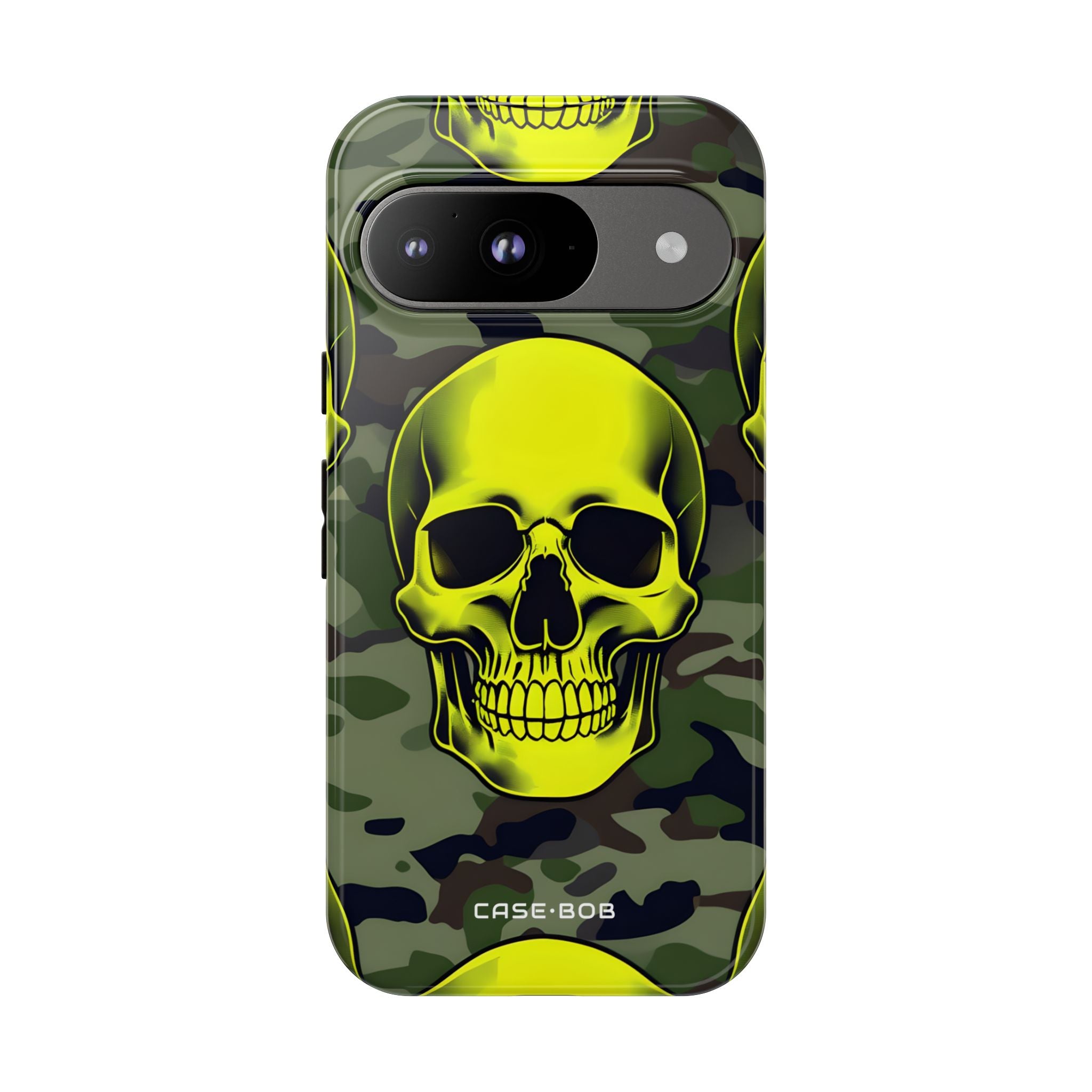 Neon Skull Camo Google Pixel 9 Case - Tough