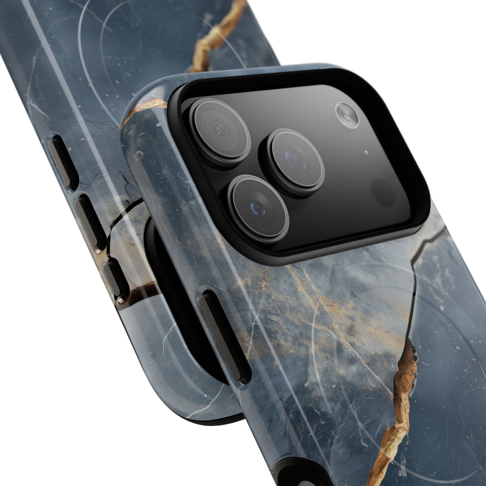 Jagged Vein Navy iPhone 17 Pro Case - Tough+