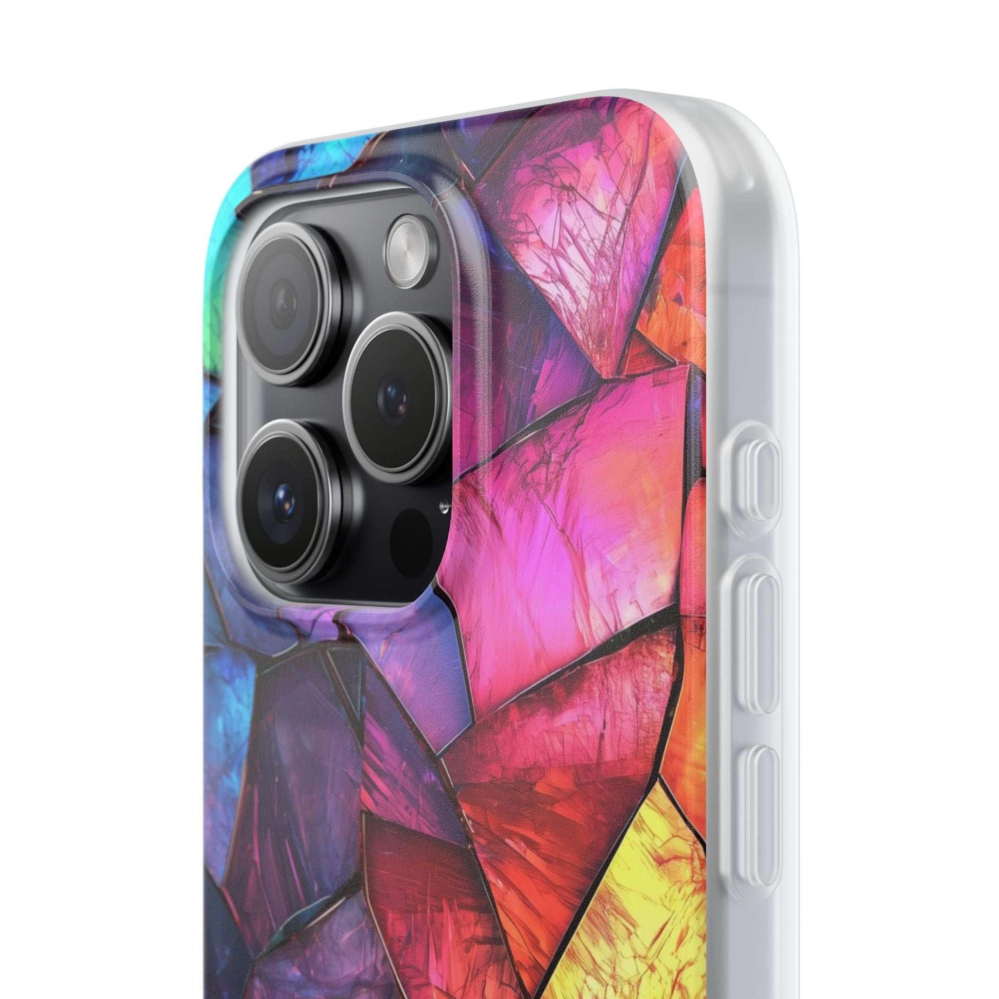 Cracked Prism iPhone 15 Pro Case - Soft