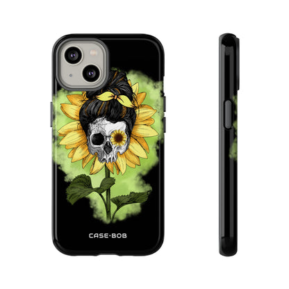 Sunflower Skull iPhone 14 Case - Tough