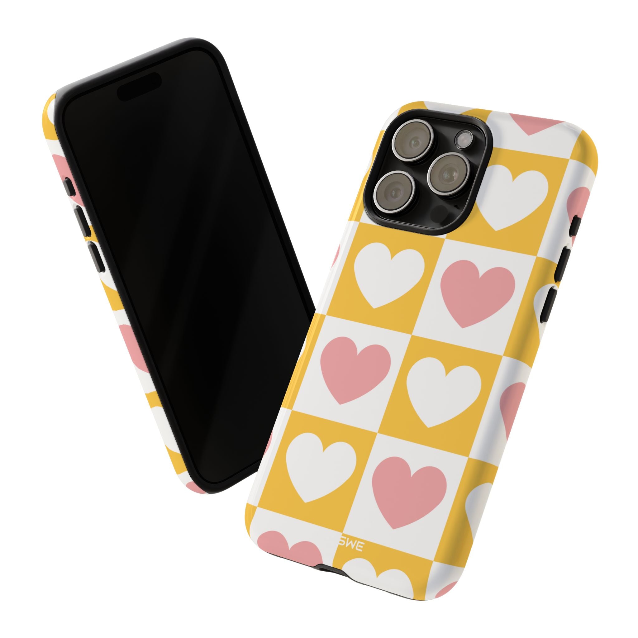 Heart Grid Harmony - iPhone Case