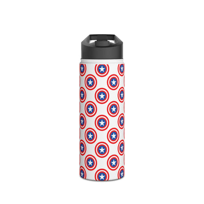 Star Shield Pattern - Stainless Steel Water Bottle