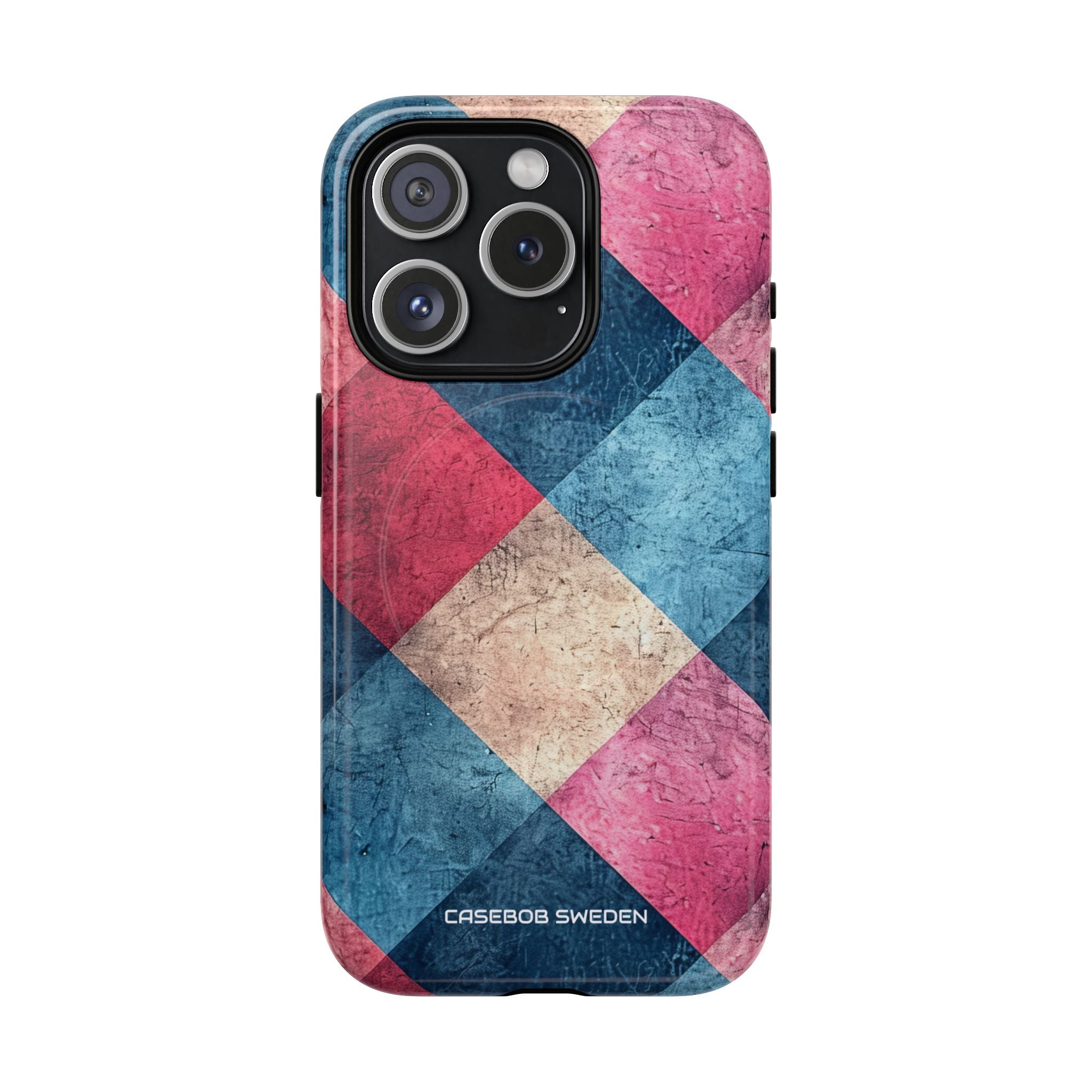 Bold Geometric Squares - Tough + MagSafe® iPhone 15 Phone Case