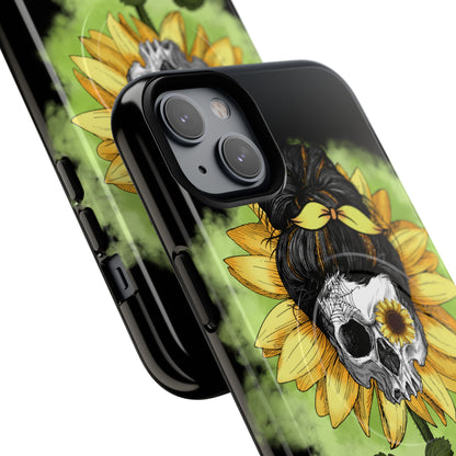 Sunflower Skull iPhone 14 Plus Case - Tough+