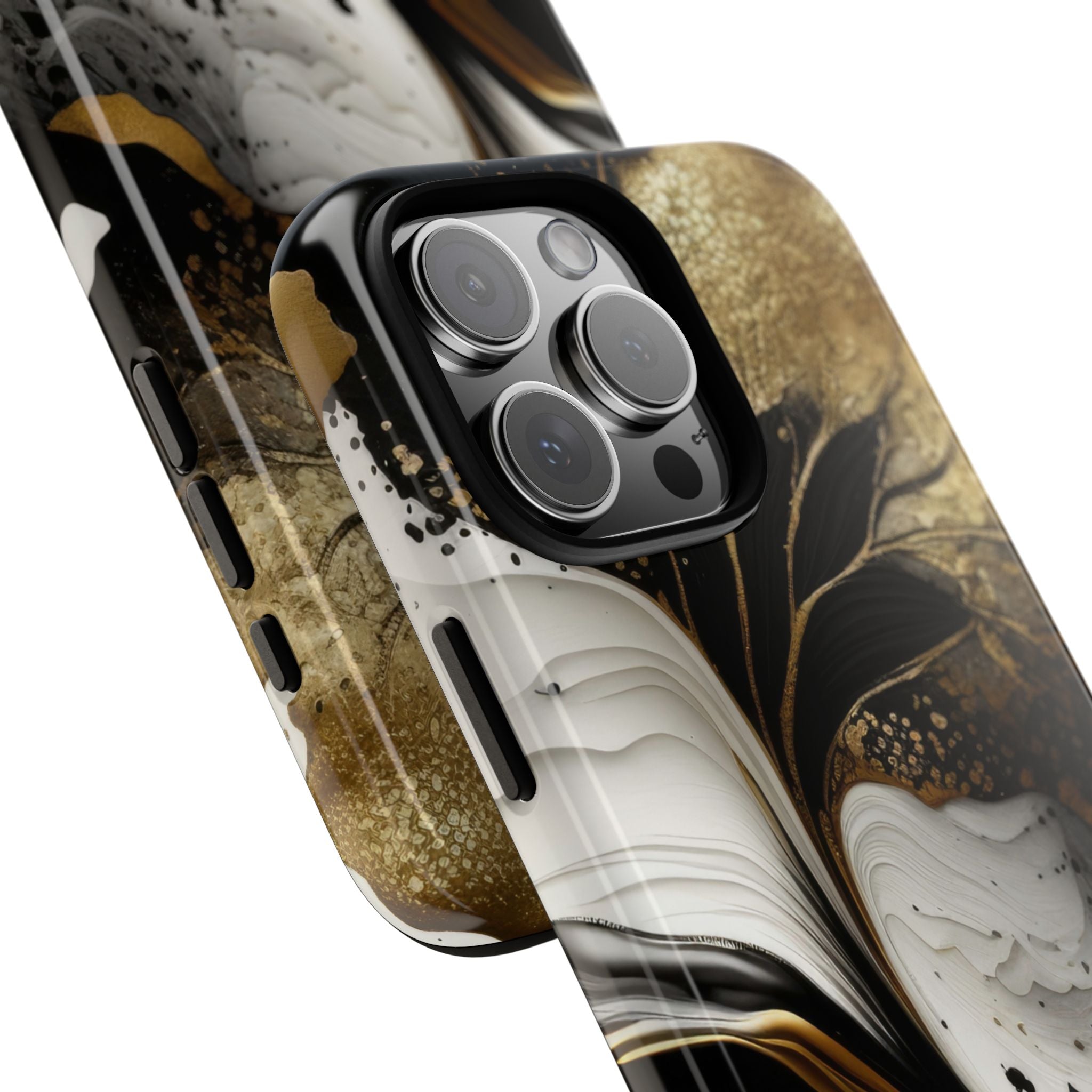 Gold Swirl Elegance - iPhone Case