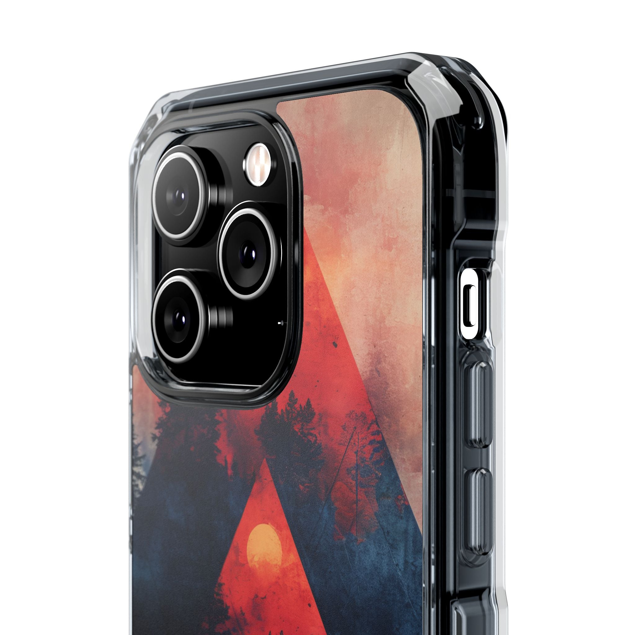 Red Sky Serenity - Clear Impact iPhone 14 Phone Case